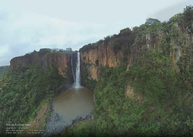 Howick Falls - Fish Eye Panorama